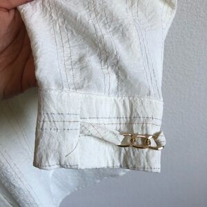 Como Black White/Cream Blouse, size small